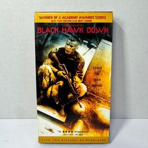 Black Hawk Down VHS Tape 2002 Ridley Scott War‎ Movie Josh Hartnett Vintage VTG